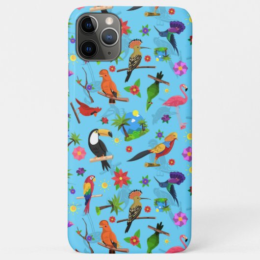 Toucan Flamingo und Arara nahtlose Vogelmuster Case-Mate iPhone Hülle (Rückseite)