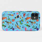 Toucan Flamingo und Arara nahtlose Vogelmuster Case-Mate iPhone Hülle (Rückseite (Horizontal))