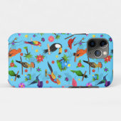 Toucan Flamingo und Arara nahtlose Vogelmuster Case-Mate iPhone Hülle (Rückseite (Horizontal))