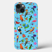 Toucan Flamingo und Arara nahtlose Vogelmuster Case-Mate iPhone Hülle (Rückseite)