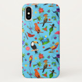 Toucan Flamingo und Arara nahtlose Vogelmuster Case-Mate iPhone Hülle (Rückseite)