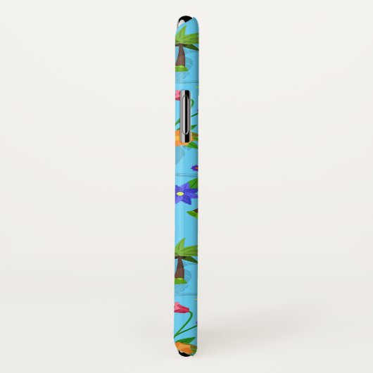 Toucan Flamingo und Arara nahtlose Vogelmuster Case-Mate iPhone Hülle (Hinten/Rechts)