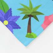 Toucan Flamingo und Arara nahtlose Vogelmuster Fleecedecke (Ecke)