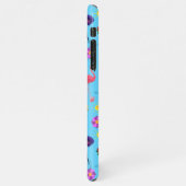 Toucan Flamingo und Arara nahtlose Vogelmuster iPhone Hülle (Linke Seite)