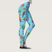 Toucan Flamingo und Arara nahtlose Vogelmuster Leggings (Rechts)