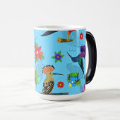 Toucan Flamingo und Arara nahtlose Vogelmuster Verwandlungstasse (VorderseiteRechts)