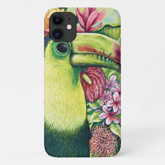 Toucan Floral Tropical Colorful IPhone / IPad Case (Rückseite)