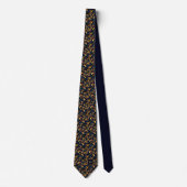 Toucan Foliage on Navy Blue Krawatte (Vorderseite)