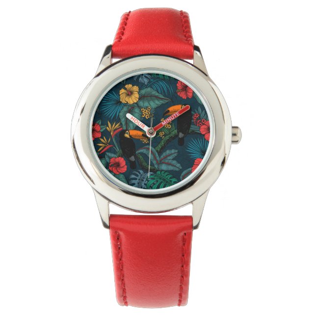 Toucan garden 2 armbanduhr (Vorderseite)