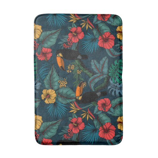 Toucan garden 2 badematte (Vorderseite Vertikal)
