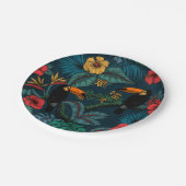 Toucan garden 2 pappteller (Schrägansicht)