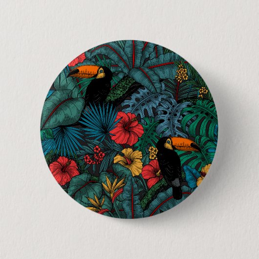 Toucan Garden Button (Vorderseite)
