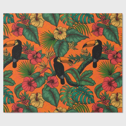 Toucan Garden Geschenkpapier (Flach)