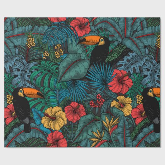 Toucan Garden Geschenkpapier (Flach)