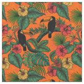 Toucan Garden Stoff (Nahaufnahme)