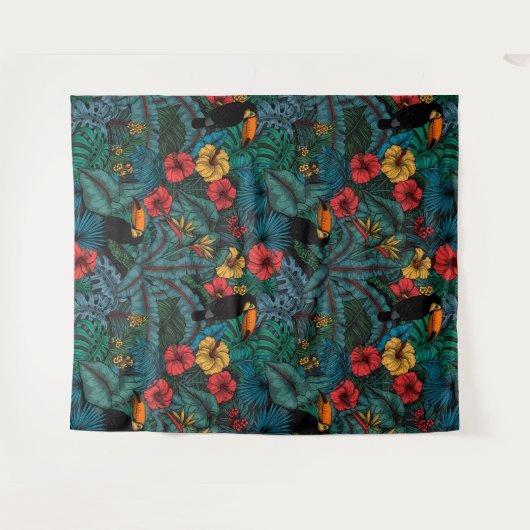 Toucan Garden Wandteppich (Vorderseite (Horizontal))