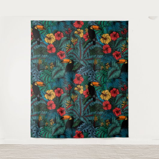 Toucan Garden Wandteppich (Vorderseite)