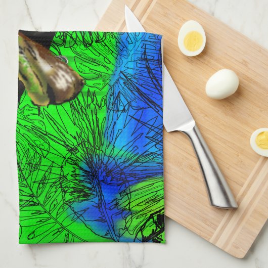 Toucan - geschirrtuch (Viertel Falte)