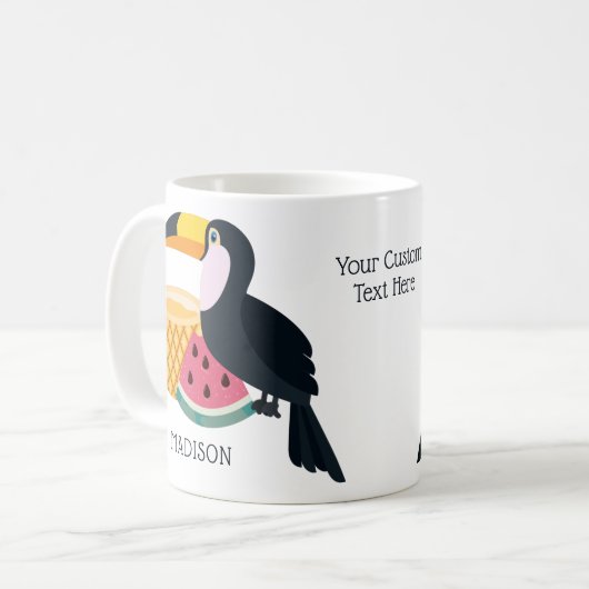 Toucan Illustration Tasse (Vorderseite Links)