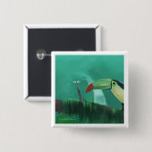 Toucan im Regenwald Button (Vorne & Hinten)