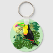 Toucan in grünem Amazonien Regenwald Schlüsselanhänger (Vorderseite)