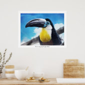 Toucan in misty air poster (Küche)