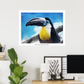 Toucan in misty air poster (Heimbüro)