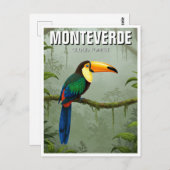 Toucan in Monteverde Cloud Forest Costa Rica Postkarte (Vorne/Hinten)