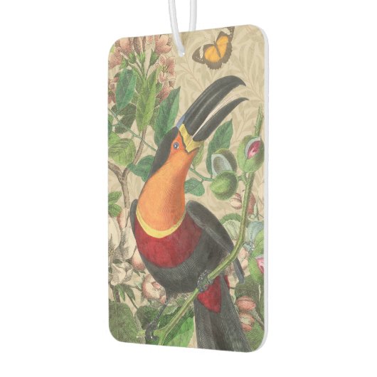 Toucan Jungle Tropical Bird Beautiful Antique Autolufterfrischer (Links)