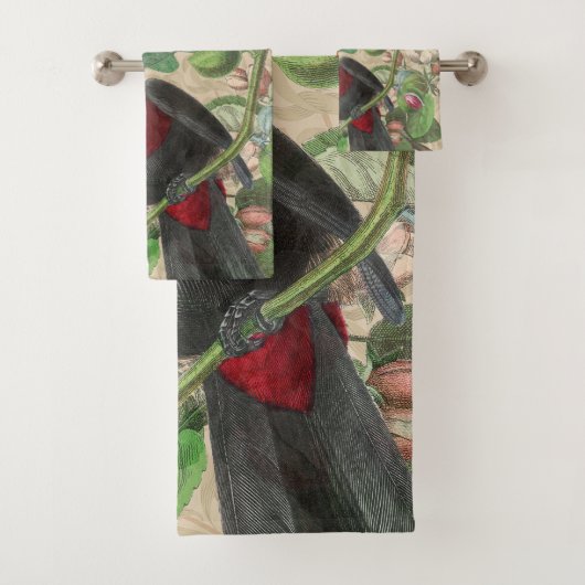 Toucan Jungle Tropical Bird Beautiful Antique Badhandtuch Set (Insitu)