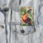 Toucan Jungle Tropical Bird Beautiful Antique Button (Insitu)