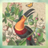 Toucan Jungle Tropical Bird Beautiful Antique Fensteraufkleber (Blatt 3)