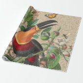 Toucan Jungle Tropical Bird Beautiful Antique Geschenkpapier (Ungerollt)