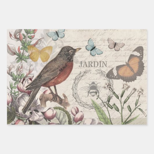 Toucan Jungle Tropical Bird Beautiful Antique Geschenkpapier Set (Vorderseite 2)