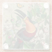 Toucan Jungle Tropical Bird Beautiful Antique Glasuntersetzer (Rückseite)