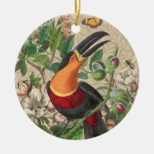 Toucan Jungle Tropical Bird Beautiful Antique Keramik Ornament