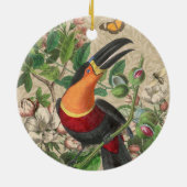 Toucan Jungle Tropical Bird Beautiful Antique Keramik Ornament (Hinten)