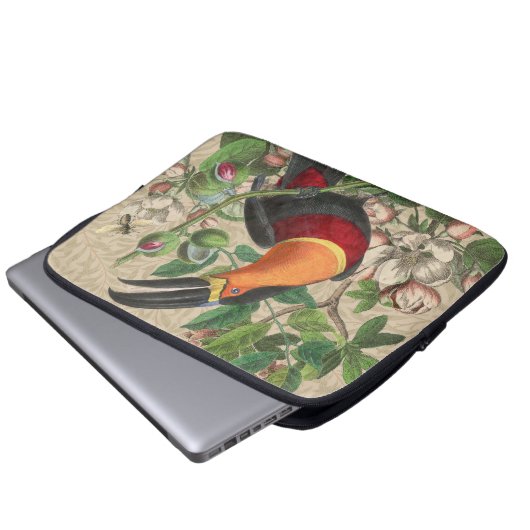 Toucan Jungle Tropical Bird Beautiful Antique Laptopschutzhülle (Vorne Knopf)