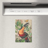 Toucan Jungle Tropical Bird Beautiful Antique Magnet (In Situ (Geschirrspüler))