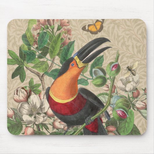 Toucan Jungle Tropical Bird Beautiful Antique Mousepad (Vorne)