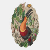 Toucan Jungle Tropical Bird Beautiful Antique Ornament Karte (Rechts)