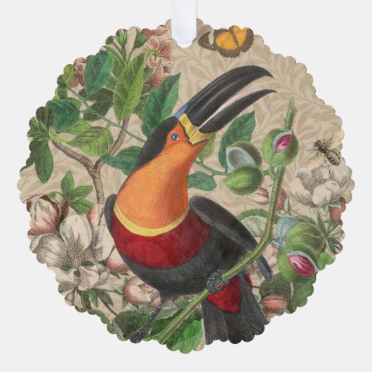 Toucan Jungle Tropical Bird Beautiful Antique Ornament Karte (Vorderseite)