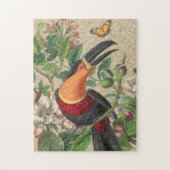 Toucan Jungle Tropical Bird Beautiful Antique Puzzle (Vertikal)