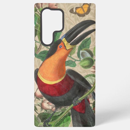 Toucan Jungle Tropical Bird Beautiful Antique Samsung Galaxy Hülle (Rückseite)