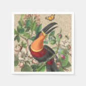 Toucan Jungle Tropical Bird Beautiful Antique Serviette (Vorderseite)