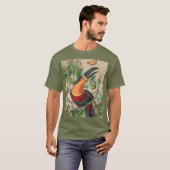 Toucan Jungle Tropical Bird Beautiful Antique T-Shirt (Vorne ganz)