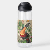 Toucan Jungle Tropical Bird Beautiful Antique Trinkflasche (Rückseite)