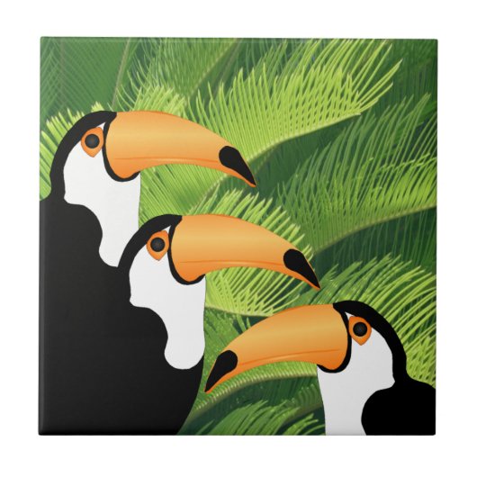 Toucan Keramik-Fliese Fliese (Vorderseite)