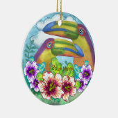 Toucan Lovers Keramik Ornament (Rechts)