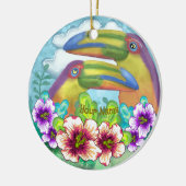 Toucan Lovers Keramik Ornament (Links)